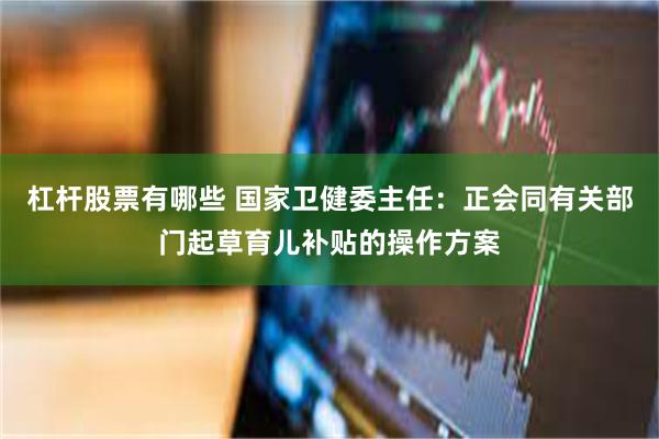 杠杆股票有哪些 国家卫健委主任：正会同有关部门起草育儿补贴的操作方案