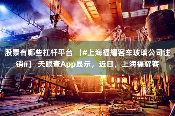 股票有哪些杠杆平台 【#上海福耀客车玻璃公司注销#】 天眼查App显示，近日，上海福耀客