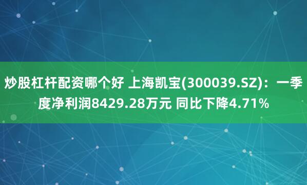 炒股杠杆配资哪个好 上海凯宝(300039.SZ)：一季度净利润8429.28万元 同比下降4.71%